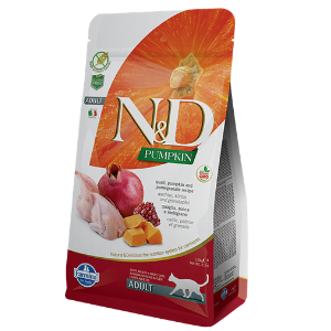 Farmina Natural & Delicious Pumpkin Quail & Pomegranate Grain-Free Formula Dry Cat Food 3.3 lbs - Mutts & Co.