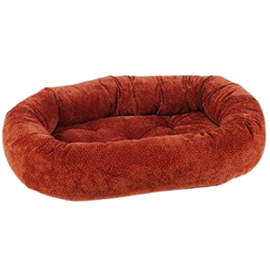 Bowsers Donut Dog Bed Microvelvet Cherry Bones - Mutts & Co.