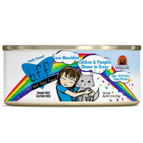 BFF OMG Love Munchkin! Chicken & Pumpkin Dinner in Gravy Canned Cat Food - Mutts & Co.