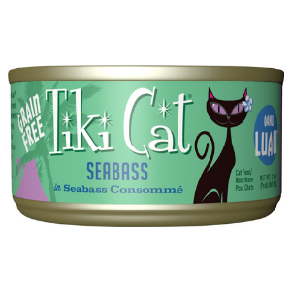 Tiki Cat Oahu Luau Seabass in Seabass Consomme  Canned Cat Food - Mutts & Co.