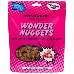 Polka Dog Wonder Nuggets with Turkey & Cranberry Dog Treats 12 oz - Mutts & Co.