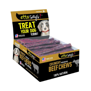 Etta Says! Crunchy Premium 4" Beef Bulk Chews Dog Treat - Mutts & Co.
