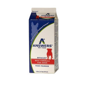 Answers Pet Food Detailed Formula Beef Raw Frozen Dog Food 4 lb Carton - Mutts & Co.