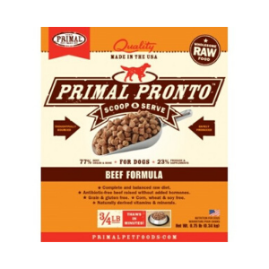 Primal Pronto Beef Formula Raw Frozen Dog Food 4lb - Mutts & Co.