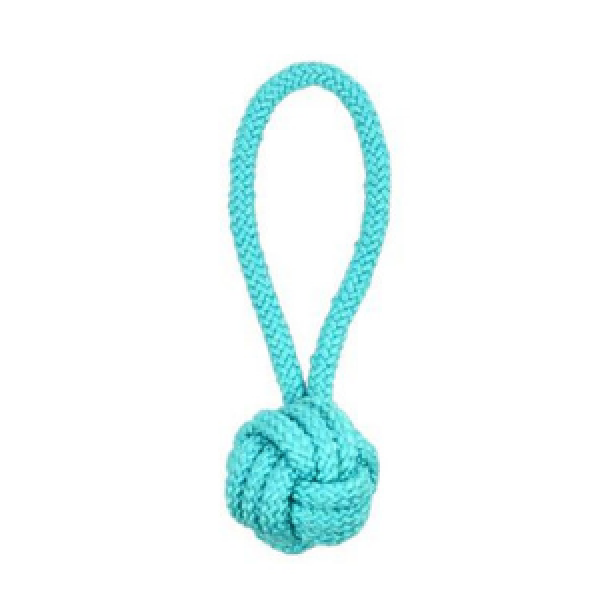 Playology Dri-Tech Rope Knot Dog Toy Peanut Butter - Mutts & Co.