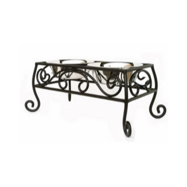 Pets Stop Noblesse Double Diner Raised Feeder Bronze - Mutts & Co.