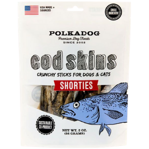 Polka Dog Cod Skins Shorties 2 oz - Mutts & Co.