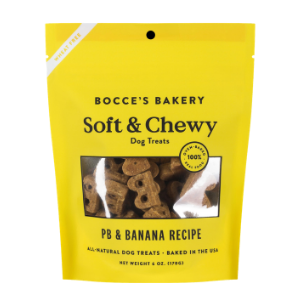 Bocce's Bakery Basic PB + Banana Soft & Chewy Wheat Free Dog Treats 6 oz - Mutts & Co.