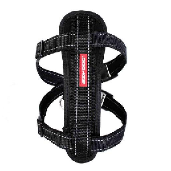 EzyDog Chest Plate Dog Harness Black - Mutts & Co.