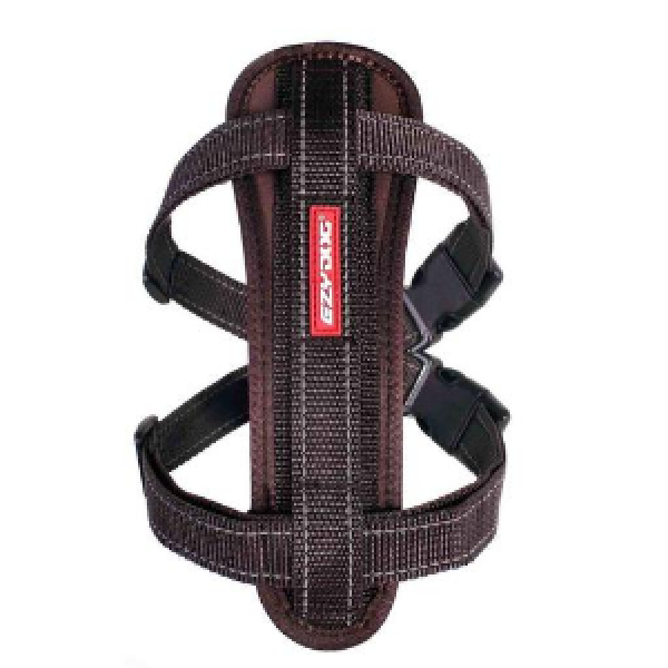 EzyDog Chest Plate Dog Harness Brown - Mutts & Co.