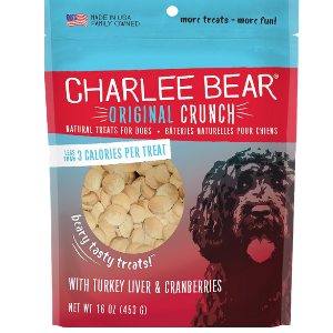 Charlee Bear Turkey Liver Cranberries Flavor Dog Treats, 16-oz bag
