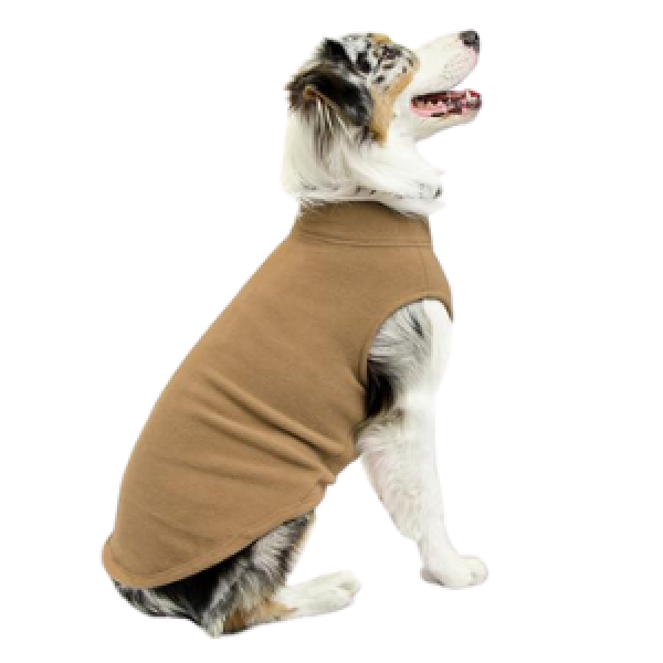 Gooby Stretch Fleece Vest Sand - Mutts & Co.