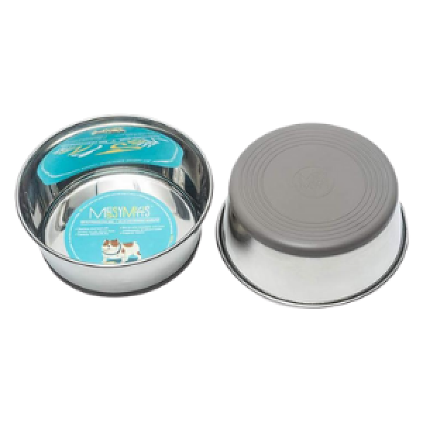 Messy Mutts Stainless Steel Bowl with Non-Slip Removable Silicone Base - Mutts & Co.