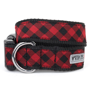 The Worthy Dog Bias Buffalo Plaid Dog Collar - Mutts & Co.