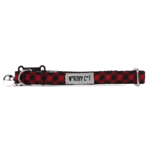 The Worthy Dog Bias Buffalo Plaid Cat Collar - Mutts & Co.