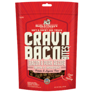 Stella & Chewy's Crav'n Bac'n Bites Bacon & Pork Recipe Dog Treats 8.25oz - Mutts & Co.