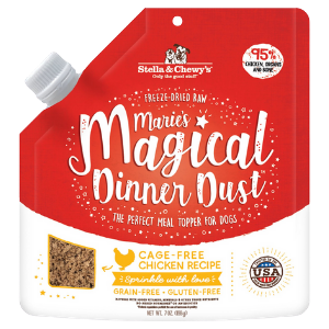 Stella & Chewy's Marie's Magical Dinner Dust Cage-Free Chicken Freeze-Dried Raw Dog Food Topper 7 oz - Mutts & Co.