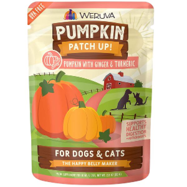 Weruva Pumpkin Patch Up! Pumpkin with Ginger & Turmeric Dog & Cat Food Supplement Pouches - Mutts & Co.