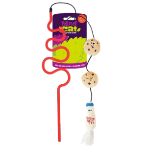 R2P Pet Mad Cat Cookies and Milk Wand Catnip Cat Toy - Mutts & Co.