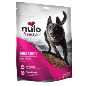Nulo Freestyle Jerky Strips Beef with Coconut Dog Treat 5 oz. - Mutts & Co.