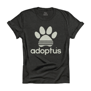 The Pet Foundry Adoptus T-Shirt Black Heather - Mutts & Co.