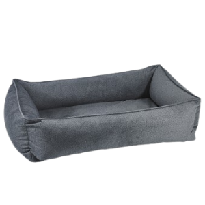 Bowsers Urban Lounger Dog Bed Microvelvet Flint - Mutts & Co.