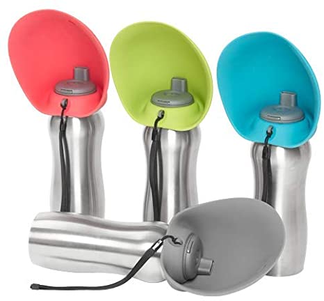 Messy Mutts Stainless Travel Water Bottle Bowl - Mutts & Co.