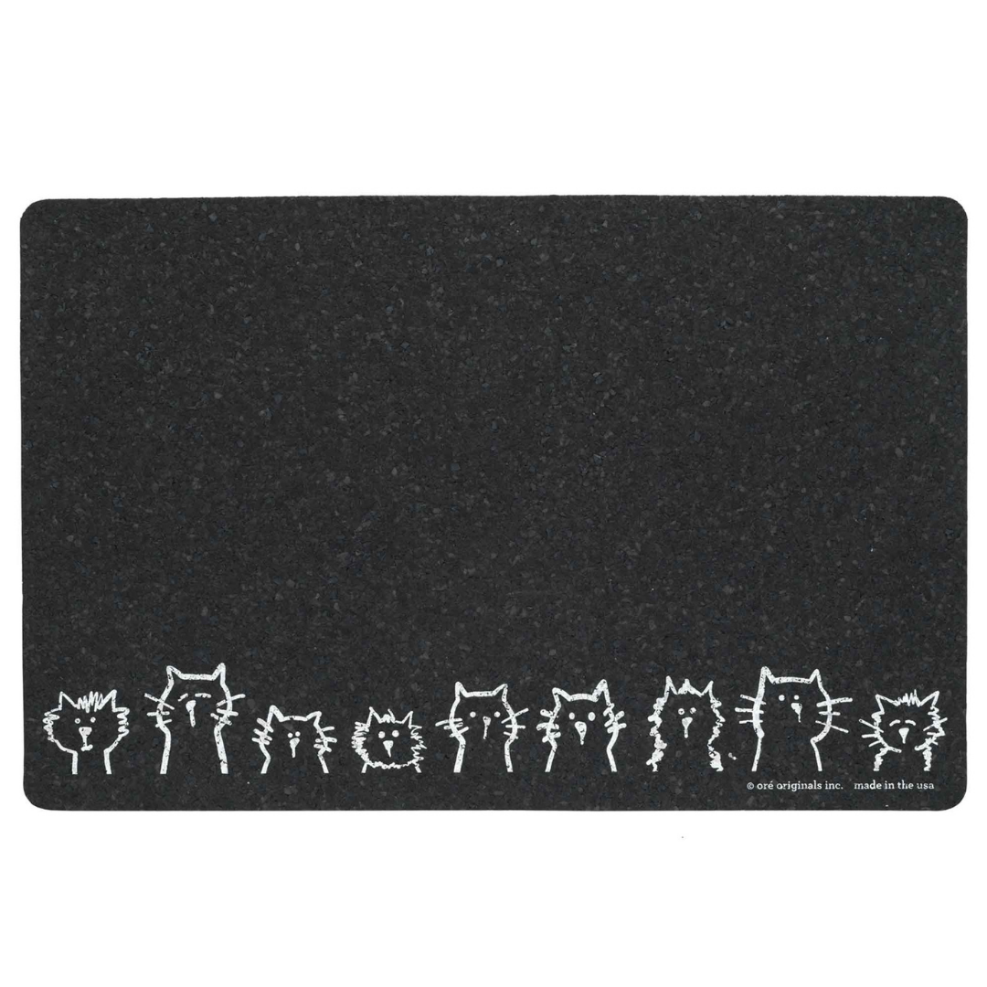 ORE Pet Petmat Recycled Rubber Cats In A Row - Mutts & Co.