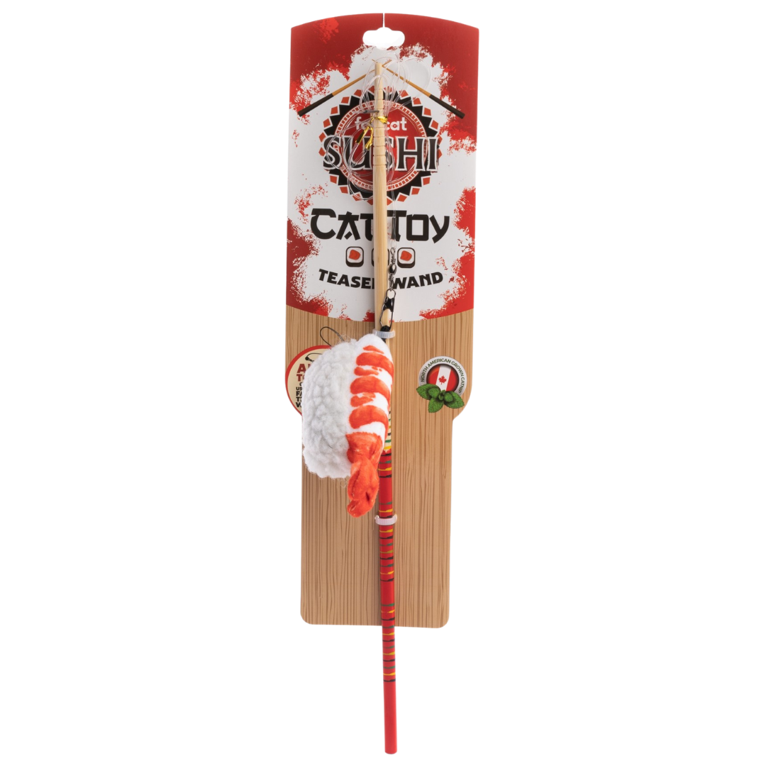 Fab Cat Sushi Teaser Wand Cat Toy - Mutts & Co.