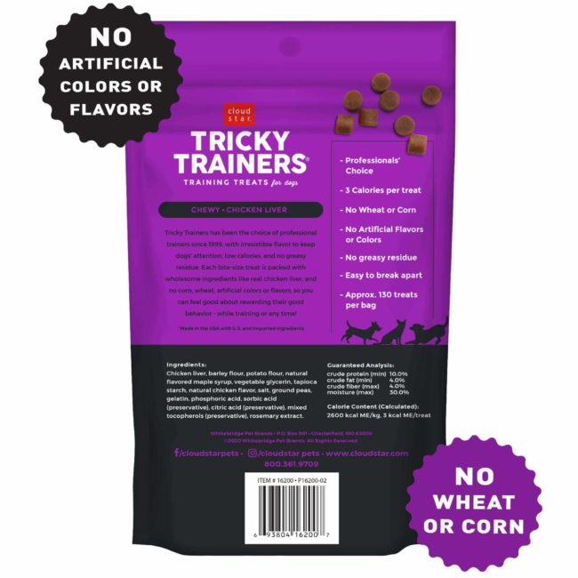 Cloud Star Chewy Tricky Trainers Liver Flavor Dog Treats - Mutts & Co.