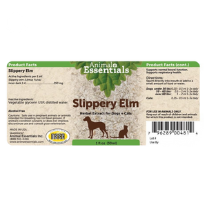 Animal Essentials Slippery Elm Herbal Extract for Cat & Dog 1 Oz - Mutts & Co.