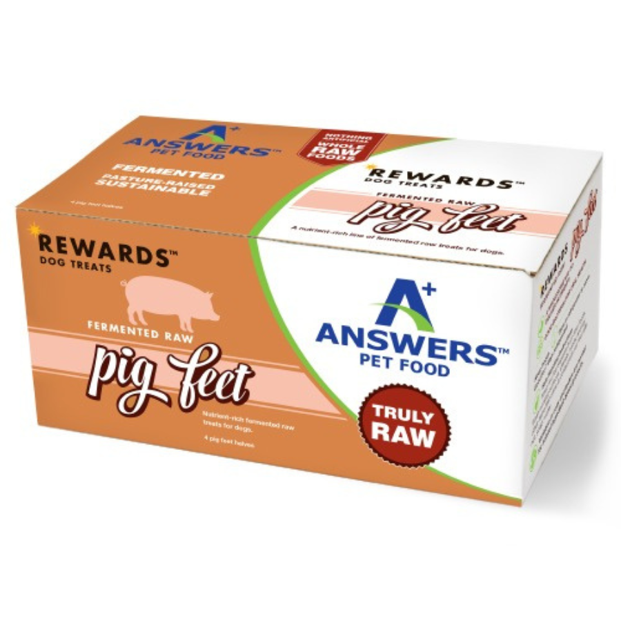 Answers Pet Food Pig Feet Halves Dog Treats 4 ct