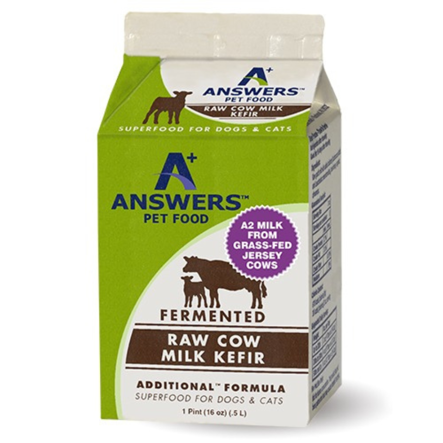 Answers Pet Food Raw Cows Milk Kefir, 1 Pint (OLD) - Mutts & Co.