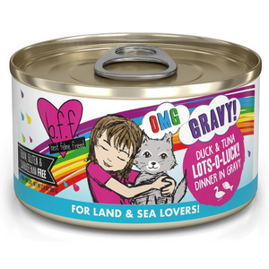 BFF OMG Duck & Tuna Lots-of-Luck Dinner in Gravy Wet Canned Cat Food - Mutts & Co.