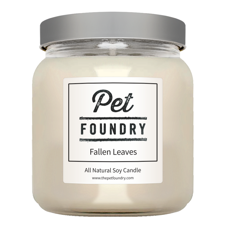 The Pet Foundry Double Wick Soy Candle Fallen Leaves 22 oz - Mutts & Co.