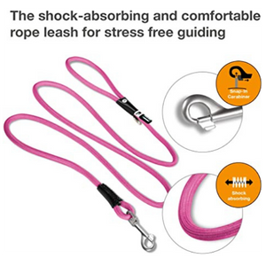 Curli Stretch Comfort Leash Fucshia - Mutts & Co.