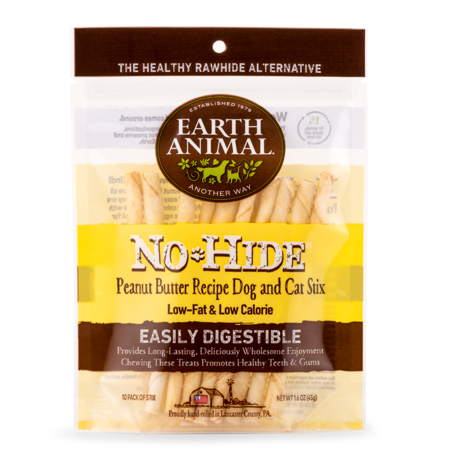 Earth Animal No Hide Peanut Butter Stix Dog Treats 10pk - Mutts & Co.