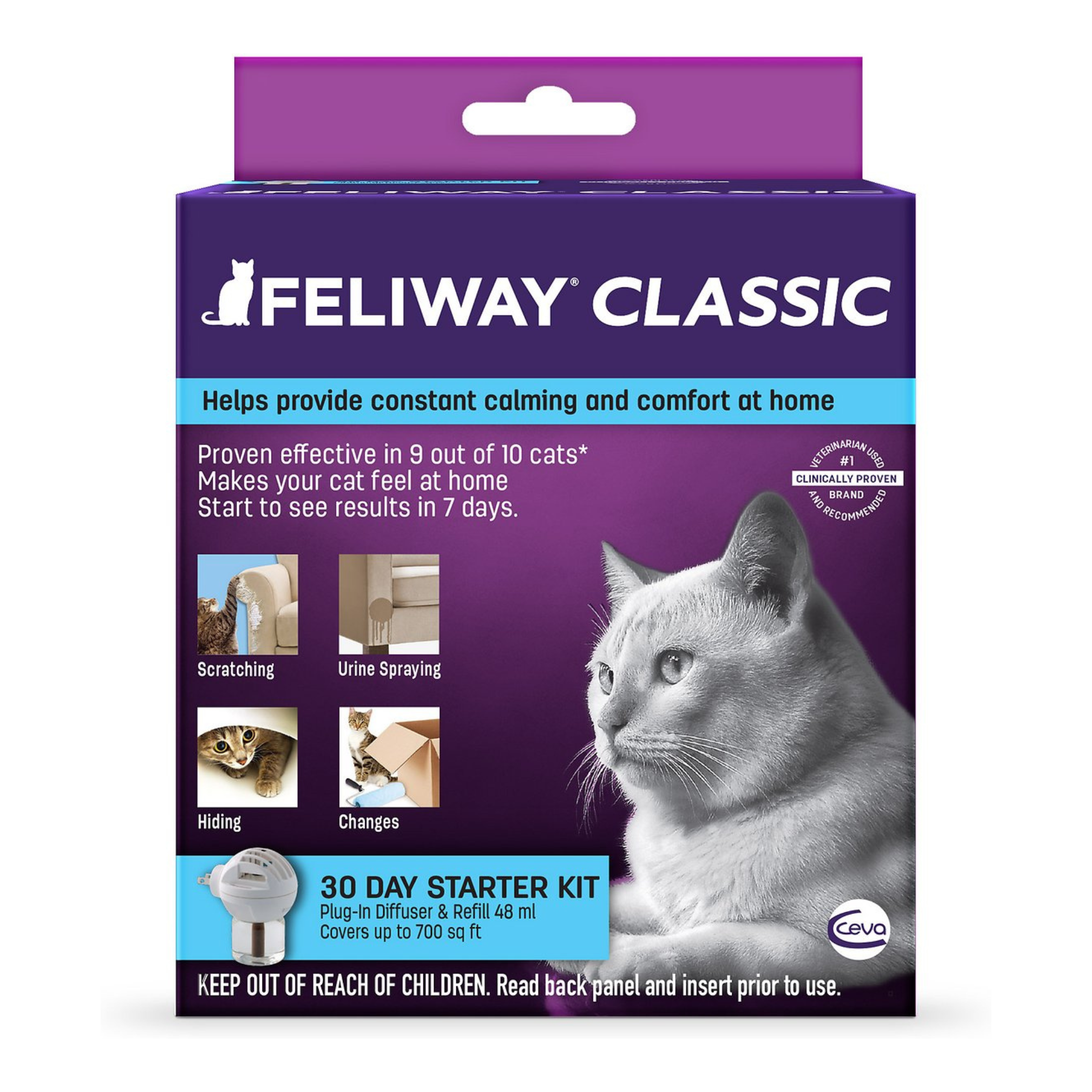Feliway Classic 30 Day Starter Kit Calming Diffuser for Cats