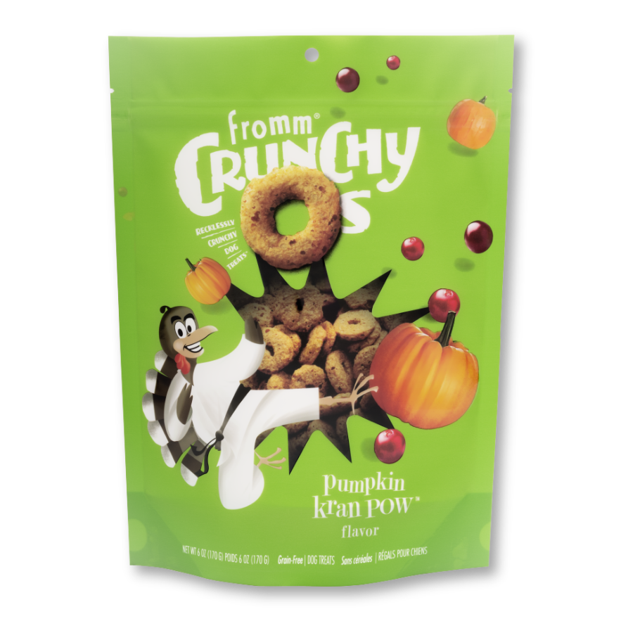 Fromm Crunchy O's Pumpkin Kran Pow Dog Treats, 6-oz bag - Mutts & Co.