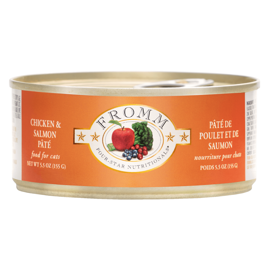 Fromm Four-Star Chicken & Salmon Pate Canned Cat Food, 5-oz - Mutts & Co.