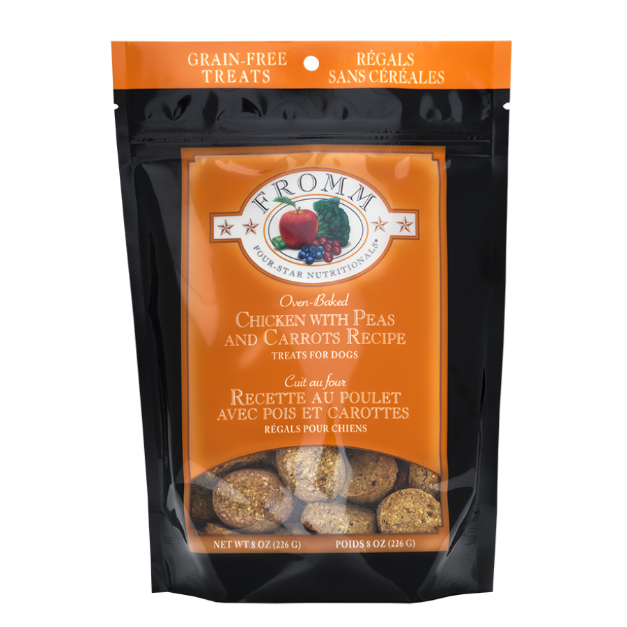 Fromm Four-Star Nutritionals Grain-Free Chicken with Carrots & Peas Recipe Dog Treats, 8-oz - Mutts & Co.