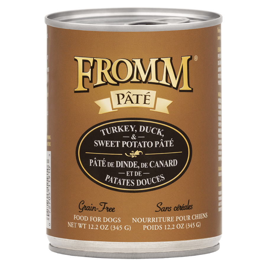 Fromm Turkey Duck Sweet Potato Pate Grain Free Canned Dog Food 12.2