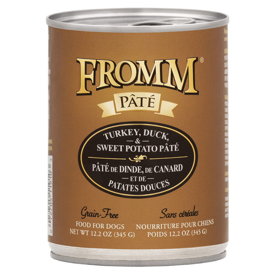 Fromm Turkey, Duck & Sweet Potato Pate Grain-Free Canned Dog Food 12.2oz - Mutts & Co.