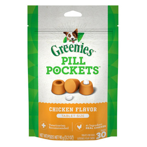 Greenies Pill Pockets Canine Chicken Flavor Dog Treats, 30 Tablets - Mutts & Co.