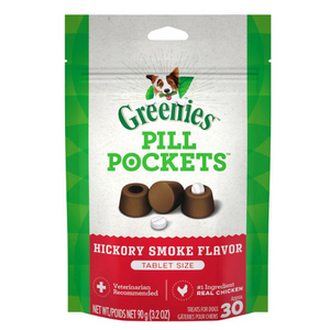 Greenies Pill Pockets Canine Hickory Smoke Flavor Dog Treats, 30 Tablets - Mutts & Co.