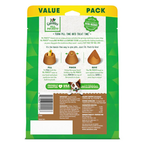 Greenies Pill Pockets Canine Peanut Butter Flavor Dog Treats, 60 Capsules - Mutts & Co.