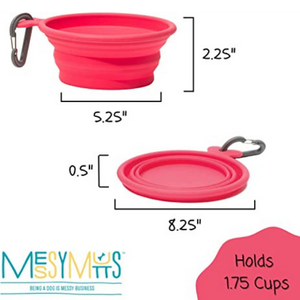 Messy Mutts Collapsible Bowl Watermelon - Mutts & Co.