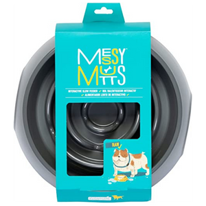 Messy Mutts Interactive Slow Feeder Dog & Cat Bowl Grey - Mutts & Co.