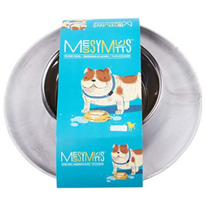 Messy Mutts Silicone Single Feeder Dog Bowl Marble - Mutts & Co.