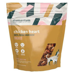 Momentum Freeze-Dried Chicken Heart Dog and Cat Treat 3.5 oz - Mutts & Co.